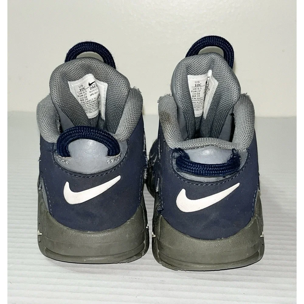 Nike Air More Uptempo TD Sneakers 10C‎ Georgetown Hoyas Gray Blue DM3319-009 M